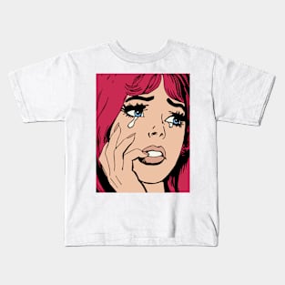 Redhead Vintage Romance Comic Pop Art Girl 50s Kids T-Shirt